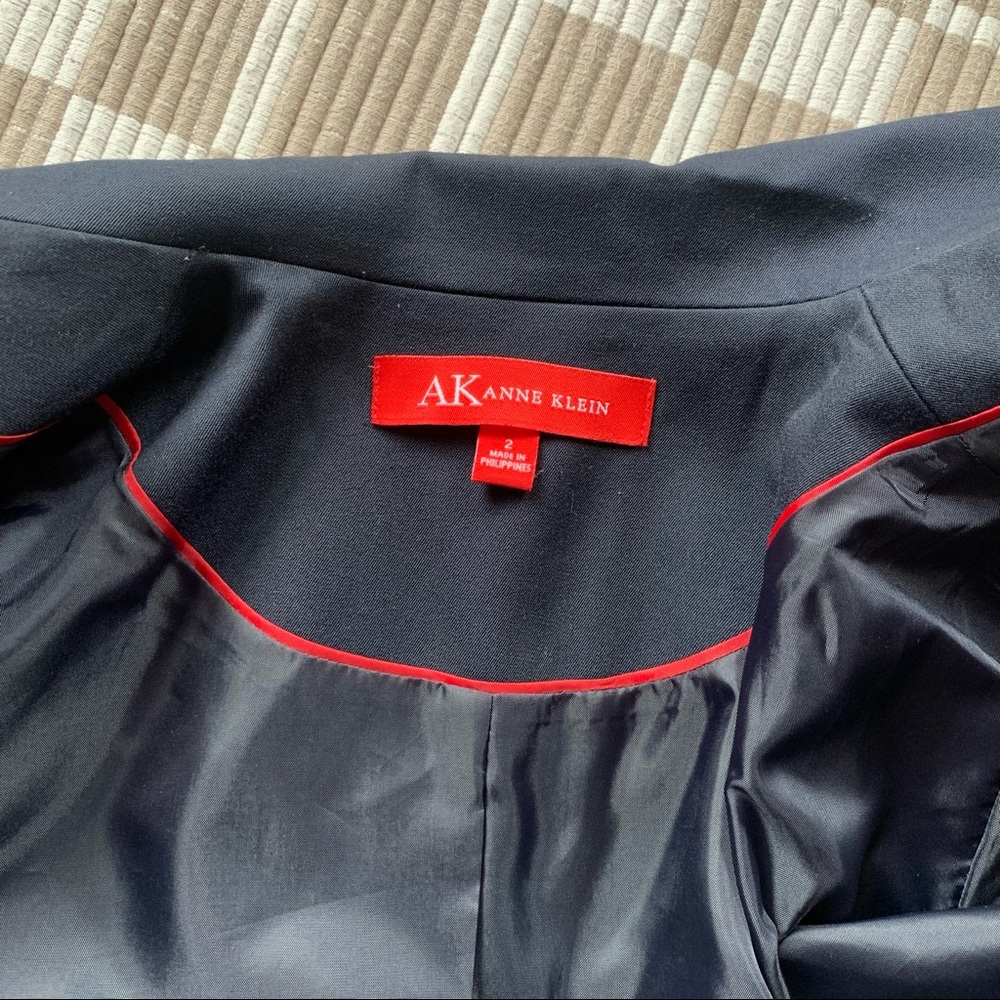 Anne Klein Crest Jacket Blazer Patch School Milit… - image 3